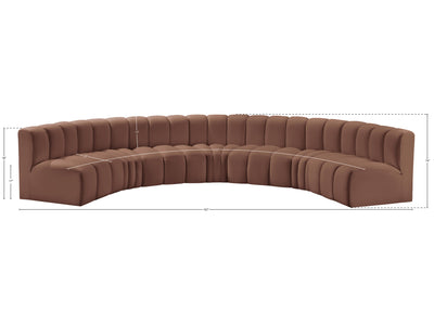 Arc 162" Wide Vegan Leather Oval Sectional
