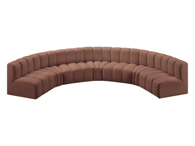 Arc 162" Wide Vegan Leather Oval Sectional