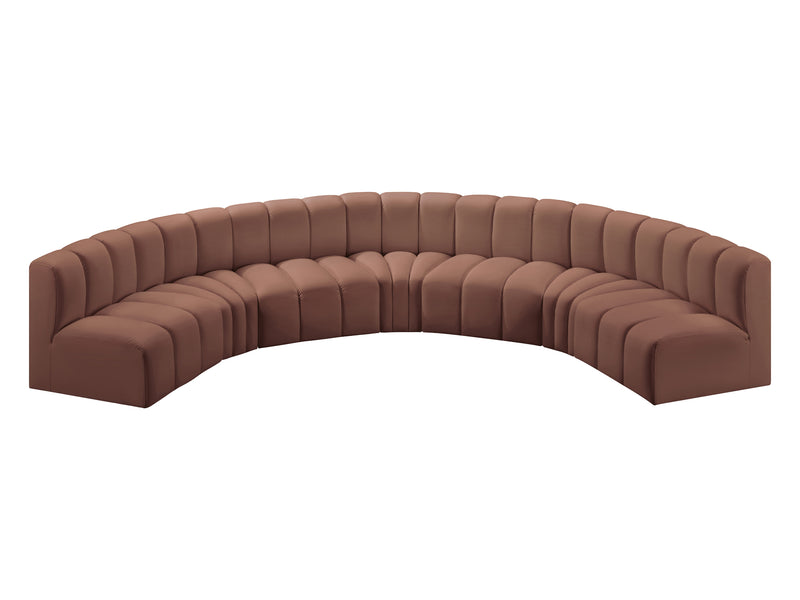 Arc 162" Wide Vegan Leather Oval Sectional