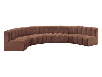Arc 162" Wide Vegan Leather Oval Sectional