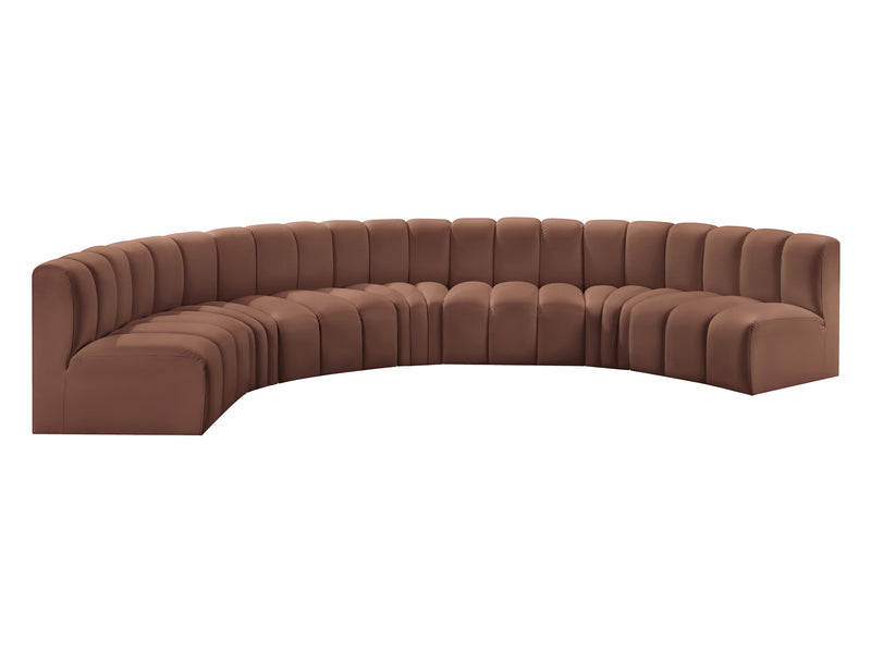 Arc 162" Wide Vegan Leather Oval Sectional
