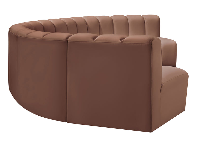 Arc 162" Wide Vegan Leather Oval Sectional