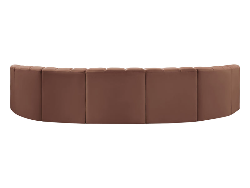 Arc 162" Wide Vegan Leather Oval Sectional