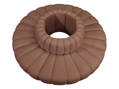 Arc 90" Wide Vegan Leather Round Sectional