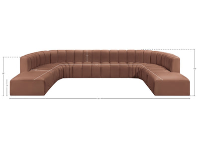 Arc 161" Wide Vegan Leather U Sectional