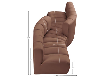 Arc 108" Wide Vegan Leather Modular S Sectional