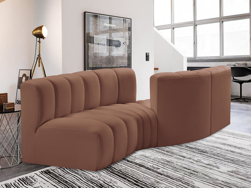 Arc 108" Wide Vegan Leather Modular S Sectional