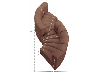 Arc 102" Wide Vegan Leather Modular S Sectional