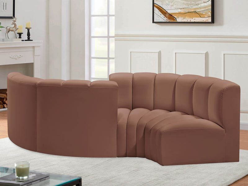 Arc 102" Wide Vegan Leather Modular S Sectional