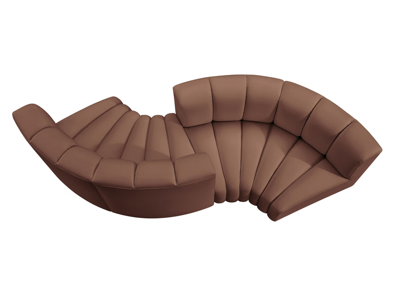 Arc 108" Wide Vegan Leather Modular S Sectional