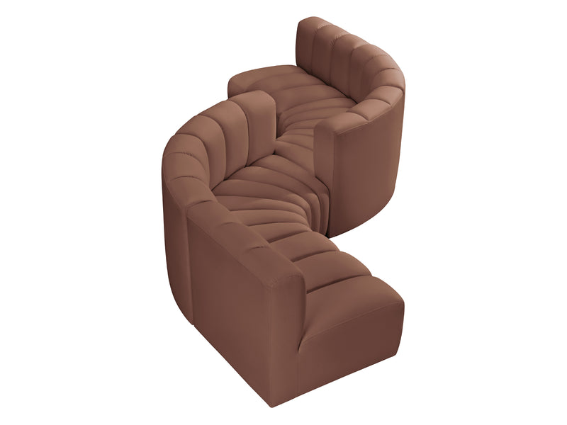 Arc 145" Wide Vegan Leather Modular S Sectional