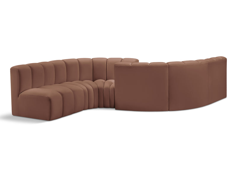 Arc 145" Wide Vegan Leather Modular S Sectional
