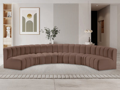 Arc 162" Wide Vegan Leather Oval Sectional