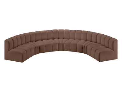 Arc 162" Wide Vegan Leather Oval Sectional