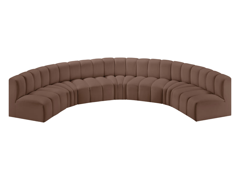 Arc 162" Wide Vegan Leather Oval Sectional