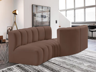 Arc 108" Wide Vegan Leather Modular S Sectional