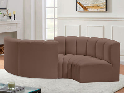 Arc 102" Wide Vegan Leather Modular S Sectional