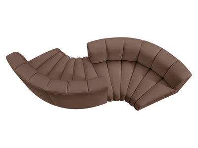 Arc 108" Wide Vegan Leather Modular S Sectional