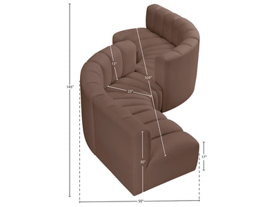 Arc 145" Wide Vegan Leather Modular S Sectional