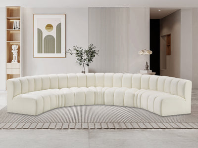 Arc 162" Wide Vegan Leather Oval Sectional