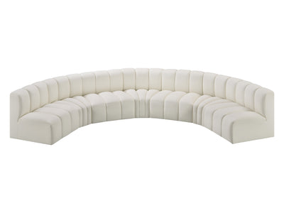 Arc 162" Wide Vegan Leather Oval Sectional