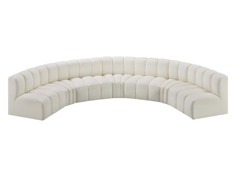 Arc 162" Wide Vegan Leather Oval Sectional