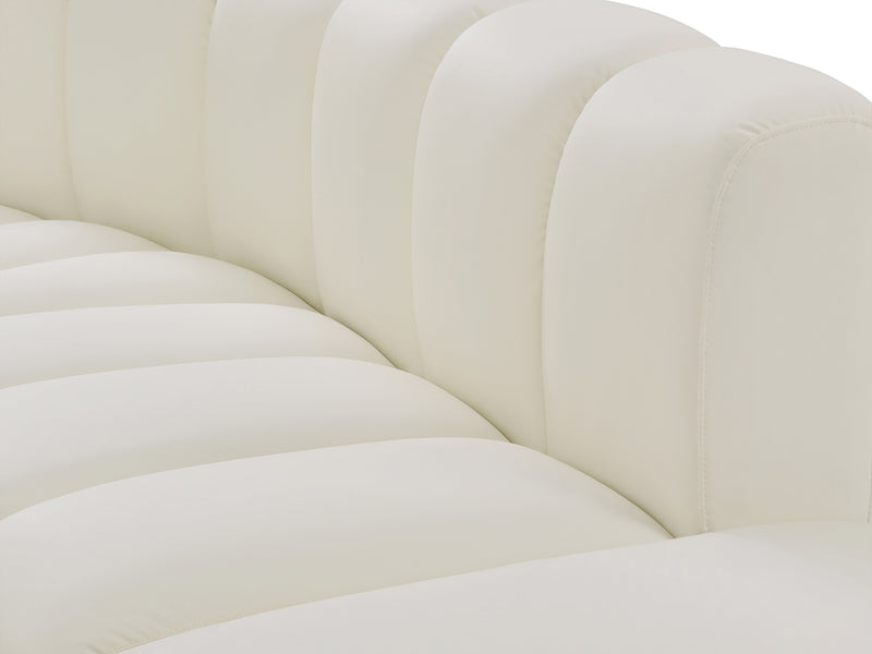 Arc 145" Wide Vegan Leather Modular S Sectional