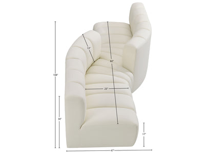 Arc 108" Wide Vegan Leather Modular S Sectional