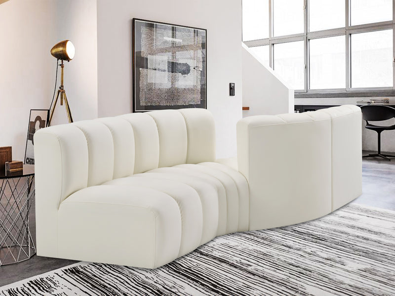Arc 108" Wide Vegan Leather Modular S Sectional