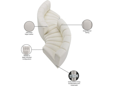 Arc 108" Wide Vegan Leather Modular S Sectional