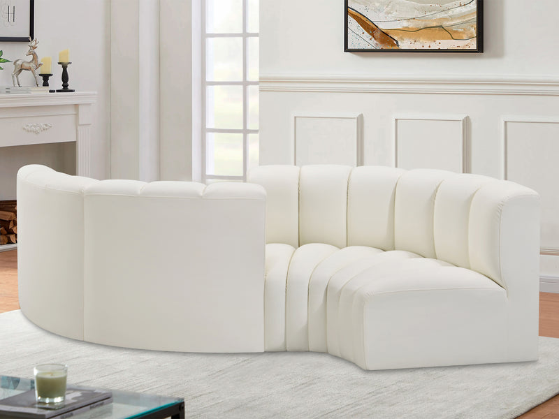 Arc 102" Wide Vegan Leather Modular S Sectional