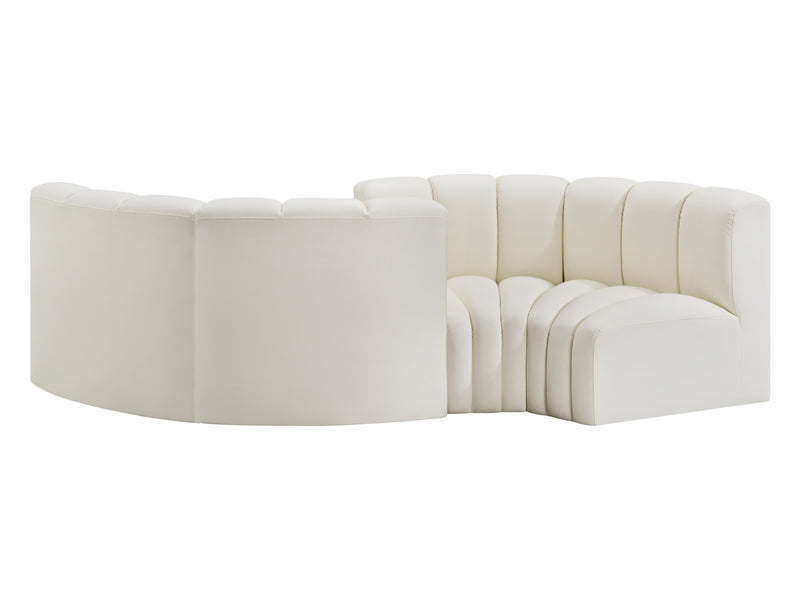 Arc 108" Wide Vegan Leather Modular S Sectional