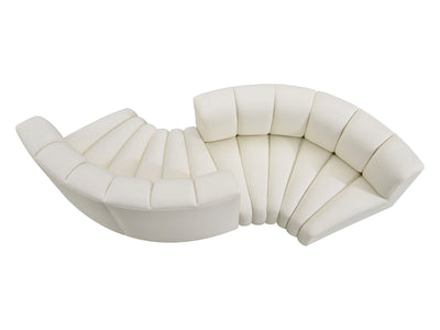 Arc 108" Wide Vegan Leather Modular S Sectional