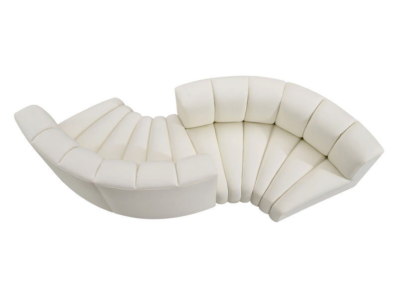 Arc 108" Wide Vegan Leather Modular S Sectional