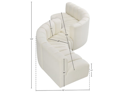 Arc 145" Wide Vegan Leather Modular S Sectional