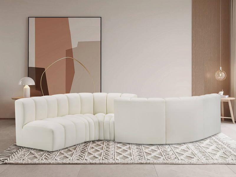 Arc 145" Wide Vegan Leather Modular S Sectional