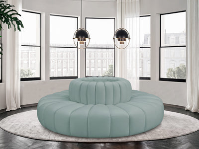 Arc 90" Wide Vegan Leather Round Sectional