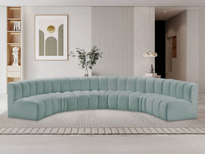 Arc 162" Wide Vegan Leather Oval Sectional