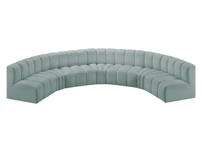 Arc 162" Wide Vegan Leather Oval Sectional