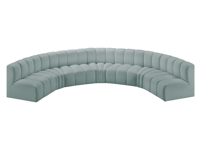 Arc 162" Wide Vegan Leather Oval Sectional