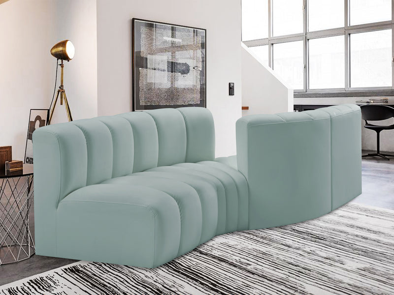 Arc 108" Wide Vegan Leather Modular S Sectional