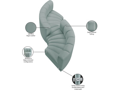 Arc 108" Wide Vegan Leather Modular S Sectional
