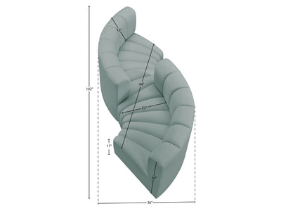 Arc 102" Wide Vegan Leather Modular S Sectional