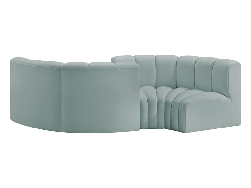 Arc 108" Wide Vegan Leather Modular S Sectional