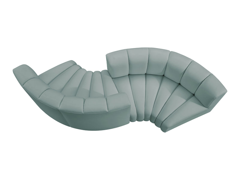 Arc 108" Wide Vegan Leather Modular S Sectional