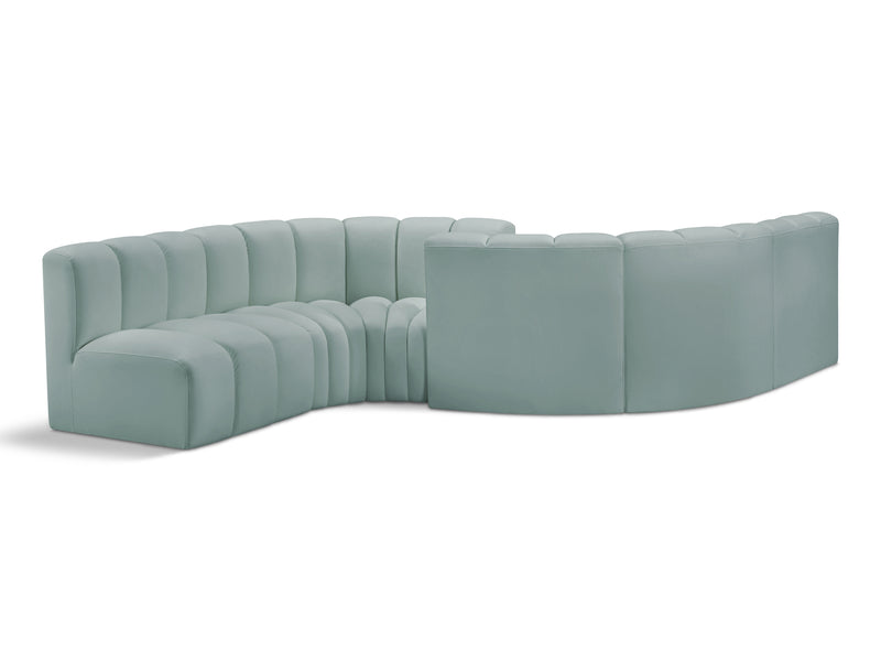 Arc 145" Wide Vegan Leather Modular S Sectional