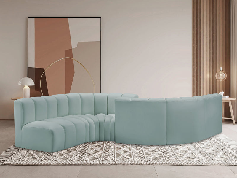 Arc 145" Wide Vegan Leather Modular S Sectional