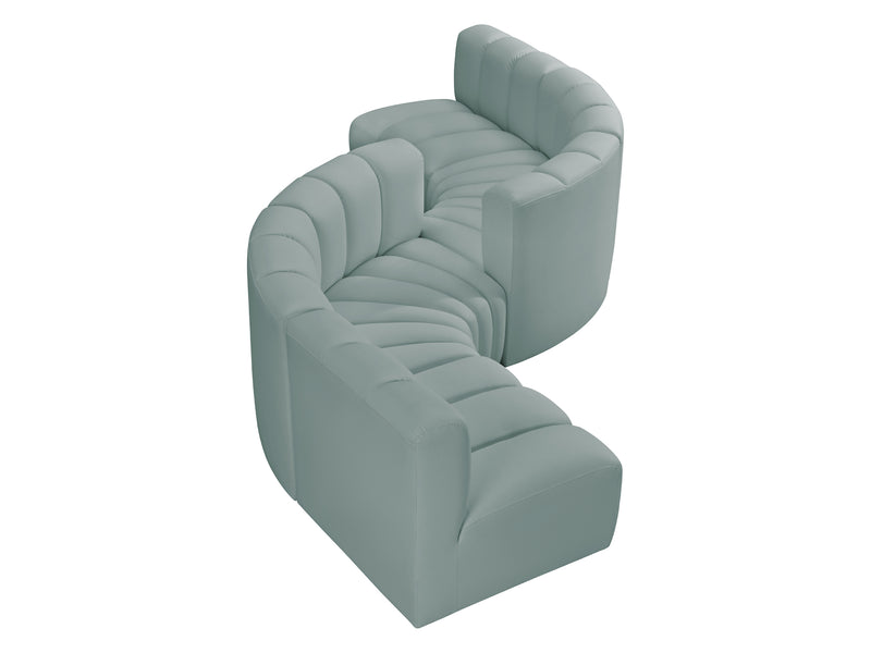 Arc 145" Wide Vegan Leather Modular S Sectional