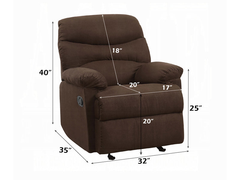 Arcadia 35" Wide Glider Recliner Armchair