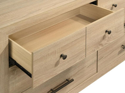 Arielle  61" Wide 6 Drawer Dresser With Mirror